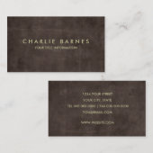Carte de visite Grunge Brown (Devant / Derrière)