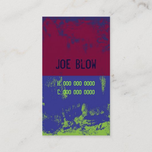 Carte De Visite Grunge-Carte 1 (Devant)