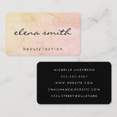 Carte De Visite Grunge chic minimaliste (Devant / Derrière)