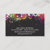 Carte de visite grunge coloré (Dos)