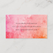 Carte De Visite Grunge coloré moderne (Dos)