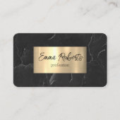 Carte De Visite Grunge Cracked Mur Texture Black Gold (Devant)