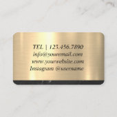 Carte De Visite Grunge Cracked Mur Texture Black Gold (Dos)