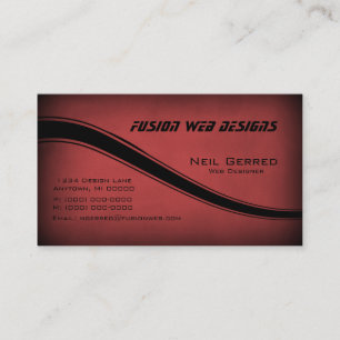 Carte de visite Grunge Curs, Crimson
