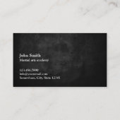 Carte De Visite Grunge Dark Martial Arts (Dos)