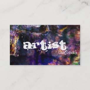 Carte de visite grunge d'artiste abstrait -