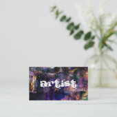 Carte de visite grunge d'artiste abstrait - (Debout devant)