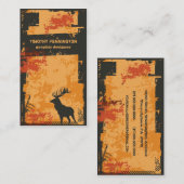 Carte de visite grunge de coutume d'orignaux (Devant / Derrière)