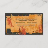 Carte de visite grunge de coutume d'orignaux (Dos)