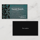 Carte de visite grunge de damassé (Devant / Derrière)