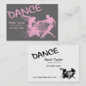 Carte De Visite Grunge de danse - chorégraphe, danseur, (Devant / Derrière)