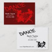 Carte De Visite Grunge de danse - chorégraphe, danseur, (Devant / Derrière)