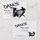 Carte De Visite Grunge de danse - chorégraphe, danseur, (Devant / Derrière)