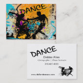 Carte De Visite Grunge de danse - chorégraphe, danseur, (Devant / Derrière)
