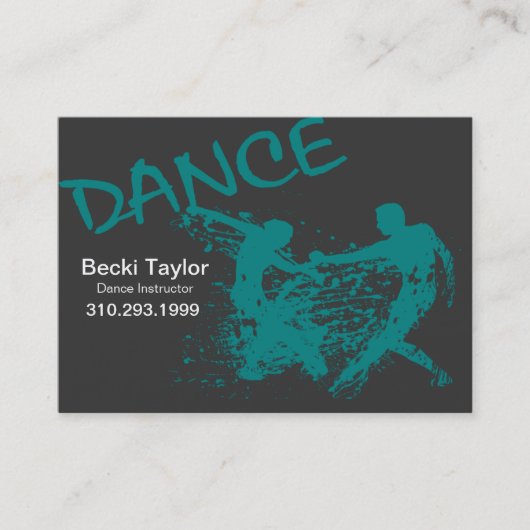 Carte De Visite Grunge de danse - chorégraphe, danseur, (Devant)