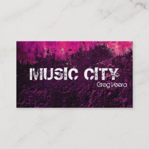 Carte de visite grunge de disque de musique -