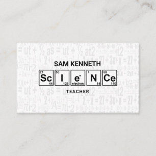 Carte De Visite Grunge de formule de maths d'éléments de chimie de