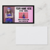 Carte de visite grunge de Headshot d'acteur (Devant / Derrière)