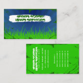 Carte De Visite grunge de la scène verte (Devant / Derrière)