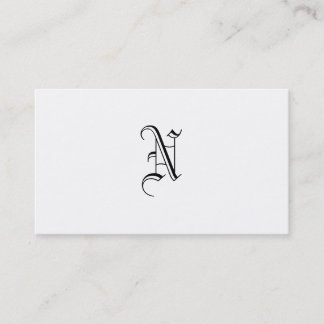 Carte De Visite Grunge de monogramme de Simples