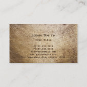 Carte de visite grunge de monogramme d'or de (Dos)