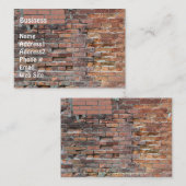 Carte de visite Grunge de mur de brique (Devant / Derrière)