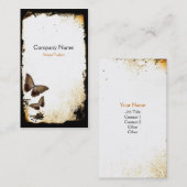 Carte De Visite Grunge de papillon (Devant / Derrière)