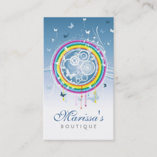 Carte de visite grunge de papillons