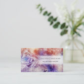 Carte de visite grunge de pourpre de beauté de spa (Debout devant)