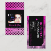 CARTE DE VISITE GRUNGE DE ROCKIN ROCKSTAR (Devant / Derrière)