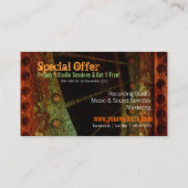 Carte de visite grunge de studio de musique de (Dos)