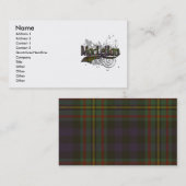 Carte De Visite Grunge de tartan de MacLellan (Devant / Derrière)