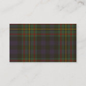 Carte De Visite Grunge de tartan de MacLellan (Dos)
