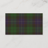 Carte De Visite Grunge de tartan de Mitchell (Dos)