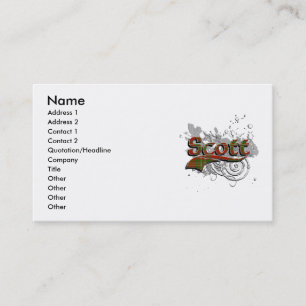 Carte De Visite Grunge de tartan de Scott