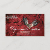Carte de visite grunge de tatouage d'ailes de (Dos)