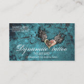 Carte de visite grunge de tatouage d'ailes de (Dos)