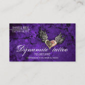 Carte de visite grunge de tatouage d'ailes de (Dos)