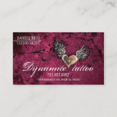 Carte de visite grunge de tatouage d'ailes de (Dos)