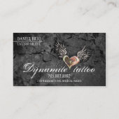 Carte de visite grunge de tatouage d'ailes de (Dos)