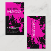 Carte de visite grunge d'éclaboussure (Devant / Derrière)