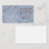 Carte De Visite Grunge Denim (Devant / Derrière)