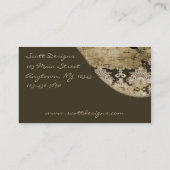 Carte de visite grunge d'impression de damassé (Dos)