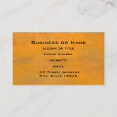 Carte De Visite Grunge doré peint Abstrait (Dos)