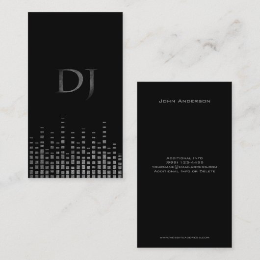 Carte de visite grunge du DJ (Devant / Derrière)