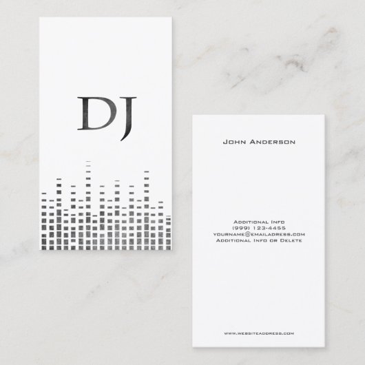 Carte de visite grunge du DJ (Devant / Derrière)