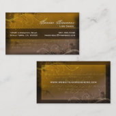 Carte de visite grunge élégant 3 (Devant / Derrière)