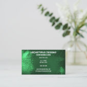 Carte De Visite Grunge élégante - vert (Debout devant)