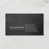 Carte De Visite Grunge Fitness Personal Trainer Kettlebell Barbell (Dos)