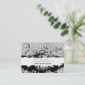 Carte de visite grunge floral (Debout devant)